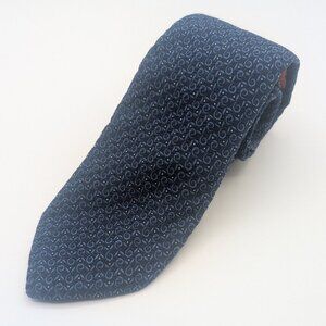 Missoni silk geometric pattern blue navy tie formal classic 100% silk